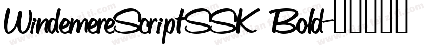 WindemereScriptSSK Bold字体转换